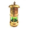 7" Nautical Antique Brown Brass Red/Green Minor Oil Lamp Ship Boat Lantern Home Decorative Set of 2 view 4