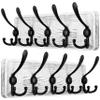 SKOLOO Rustic Wall Mounted Coat Rack: Pine Real Wood Plank Wall Coat Rack with 5 Triple Hooks, Farmhouse Coat Hanger Wall Mount for Hanging Backpack Jacket Coat Hat,Pack of 2 view 1