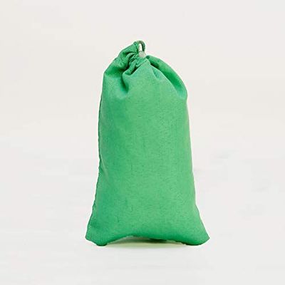(12x20 inches) Green Cotton Bags, Reusable And Biodegradable Produce Muslin Drawstring Bags Available in Different Sizes (Pack Of 50)