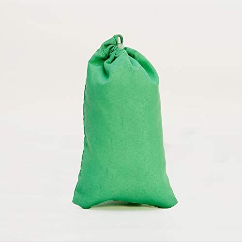 (10x16 inches) Green Cotton Bags, Reusable And Biodegradable Produce Muslin Drawstring Bags Available in Different Sizes (Pack Of 100)