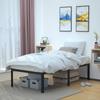 Amazon Basics Sturdy Heavy-Duty Non-Slip Platform Bed Frame Twin Size Storage, Steel Slat Support, Noise Free, Easy Assembly, 18 Inch Black view 1
