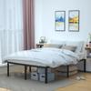 Amazon Basics Sturdy Heavy-Duty Non-Slip Platform Bed Frame King Size Storage, Steel Slat Support, Noise Free, Easy Assembly, 18 Inch Black view 1