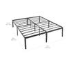 Amazon Basics Sturdy Heavy-Duty Non-Slip Platform Bed Frame King Size Storage, Steel Slat Support, Noise Free, Easy Assembly, 18 Inch Black view 2