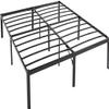 Amazon Basics Sturdy Heavy-Duty Non-Slip Platform Bed Frame King Size Storage, Steel Slat Support, Noise Free, Easy Assembly, 18 Inch Black view 4