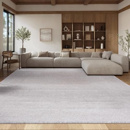 SAFAVIEH Area Rug 8x10 - Reflection Collection - Large - Cream & Ivory, Non-Shedding & Easy Cleaning, Ideal for Living Room, Bedroom, Dining Space (RFT670D)