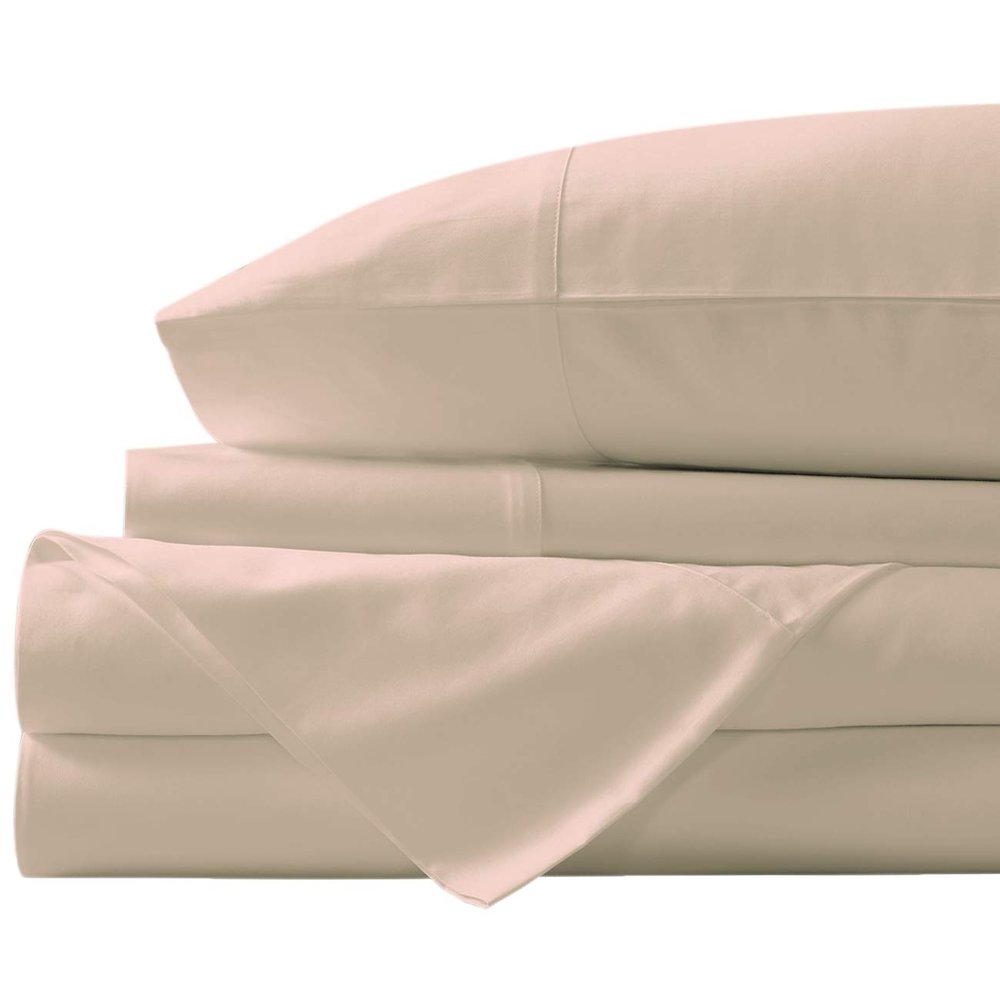 1000 TC Cotton Bed Sheets on Amazon - 4 Pc Ivory, Cal-King Sheet Set, Single Ply Long Staple Combed Cotton Yarns, Best Luxury Hotel Sheets Like Sateen Weave, Fits Mattress Upto 21'' Deep Pocket