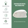 OrganicTextiles 100% Natural Australian Wool Mattress Pad with Organic Cotton Cover (King Size), Moisture Wicking, Luxurious Soft Feel, Baffle Box Stitching, Temperature Regulation, Machine Washable view 4