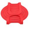 Fdit Turkey Lifter, Silicone Poultry Cooking Mat, Heat Resistant, Non-Stick, Red, 23.2x12.4 Inch view 1