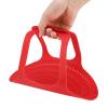 Fdit Turkey Lifter, Silicone Poultry Cooking Mat, Heat Resistant, Non-Stick, Red, 23.2x12.4 Inch view 4
