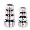 Sumeet Stainless Steel Tope/patila/cookware With Lids, 370ML, 550ML, 800ML, 1100ML,1400ML, 1800ML, 2300ML, 3000ML, 8 Piece (Steel) view 2