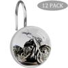 Siebzeh A Cool Motorcycle Shower Curtain Hooks Metal Decorative Resin Hooks 12PCS Anti Rust Decorative Resin Glass Stainless Steel Hooks for Bathroom Baby Room Living Room view 2