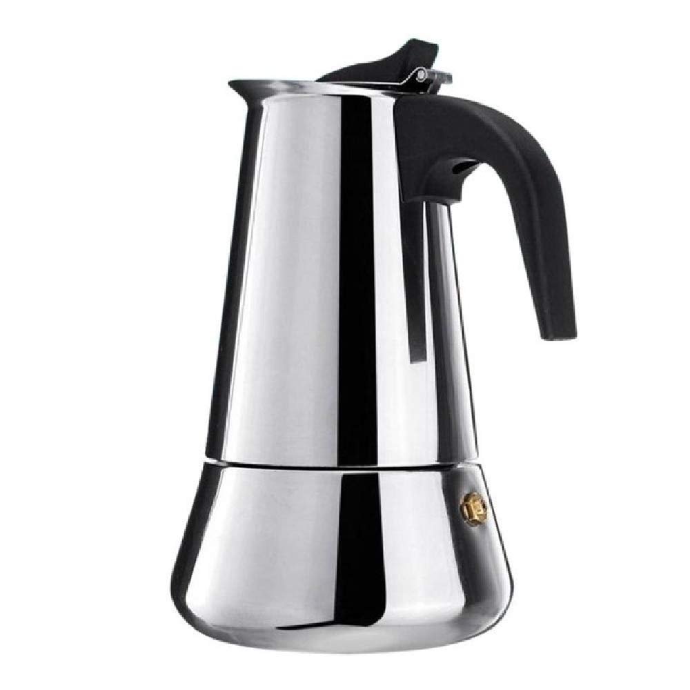 100/200/300/400ML Stainless Steel Coffee Pot Moka Coffee Maker Teapot Mocha Stovetop Tool Filter Percolator Cafetiere