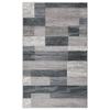 BNM Indoor Large Area Rug with Jute Backing, Modern Geometric, Perfect for Living and Dining Room, Bedroom, Hardwood Floors, Office, Dorm, Entryway, Rockwood Collection, 8' x 10', Blue-Taupe view 3