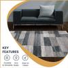 BNM Indoor Large Area Rug with Jute Backing, Modern Geometric, Perfect for Living and Dining Room, Bedroom, Hardwood Floors, Office, Dorm, Entryway, Rockwood Collection, 8' x 10', Blue-Taupe view 4