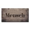 Brown Mensch Hand-Crafted Rectangular Wall Art Decor 18" x 36" view 1