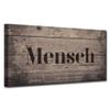 Brown Mensch Hand-Crafted Rectangular Wall Art Decor 18" x 36" view 2