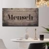 Brown Mensch Hand-Crafted Rectangular Wall Art Decor 18" x 36" view 3
