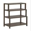Contemporary Home Living 37" Coffee Brown 4-Tier Step Back Multipurpose Shelf view 1