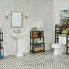 Contemporary Home Living 37" Coffee Brown 4-Tier Step Back Multipurpose Shelf view 2