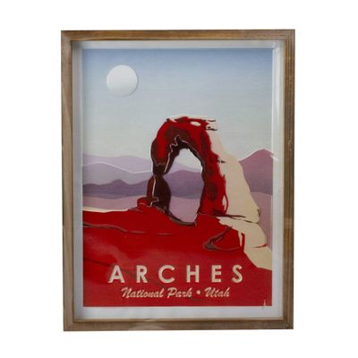 18" Red and Brown Arches National Park Wall Art