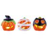 Mr. Halloween 4" Illuminated Ceramic Pumpkins Set of 3 - Classic Halloween Dcor, Orange view 1