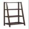 60" Coffee Brown Contemporary 4-Tier Ladder Leaning Multipurpose Shelf view 1
