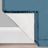 Eclipse Absolute Zero Harper Velvet Blackout Thermal Insulated Rod Pocket Curtains for Bedroom, Single Panel, 50" x 108", Teal view 3