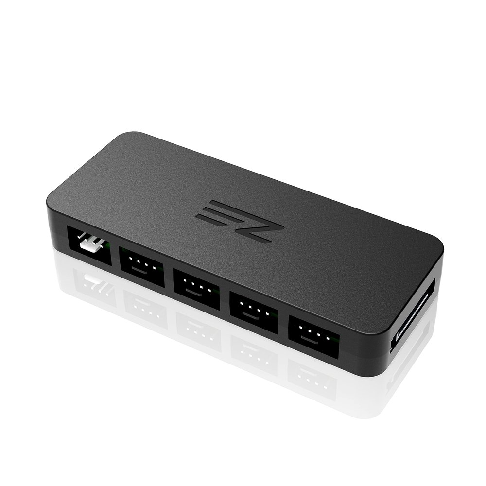 EZDIY-FAB 10-Port PWM Fan Hub, 4-Pin & 3-Pin Fan Splitter for PC Fans