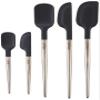 All-Clad Specialty Silicone Kitchen Gadgets 5 Piece Set, Spatulas Kitchen Tools, Kitchen Hacks Black view 1