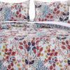 Benjara Full Size 3 Piece Polyester Quilt Set with Floral Prints, Multicolor view 3