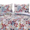 Benjara King Size 3 Piece Polyester Quilt Set with Floral Prints, Multicolor view 4