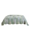Benjara Reversible Fabric Queen Size Quilt Set with Geometric Pattern Motifs, Green view 2