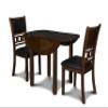 New Classic Furniture Gia 3-Piece Drop Leaf Dining Table Set with 2 Chairs, 42-Inch, Brown view 1