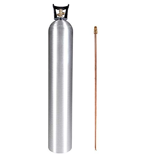 New 50 lb. CO2 Gas Cylinder with CGA320 Valve, Siphon Tube, and Carry Handle