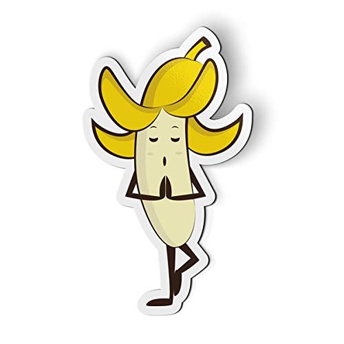 Banana Yoga Cute - 5.5" Magnet for Car Locker Refrigerator