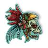 Native American Aztec Skull - 5.5" Magnet for Car Locker Refrigerator view 1