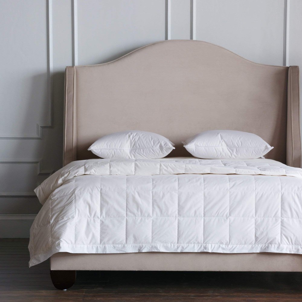 Plankroad Home Dcor Morris Luxe Down Twin Blanket - Duck Down Fill Lightweight Bedding Basic Cotton Bedspread
