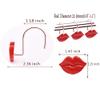 CandyGrid Red Lips Shower Curtain Hooks, Decorative Shower Curtain Hooks, Valentines Day Shower Hooks Rings for Bathroom Curtain Rods, Rustproof Metal Hooks - 12 Pcs (Red) view 3