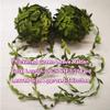 2PCS 20M Olive Green Leaves Leaf Trim Ribbon Artificial Vines Foliage Rattan for DIY Craft Home Wall Garden Party Wedding Decoration HBFZSY-20 view 3