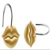 CandyGrid Gold Shower Curtain Hooks Rings, Shower Hooks for Shower Curtain Set of 12, Rustproof Metal Shower Rings for Bathroom (Gold Lips) view 4