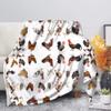 AFPANQZ Chicken Printed Super Soft Fuzzy Faux Fur Reversible Flannel Throw Blanket for Sofa, Couch and Bed - Plush Blanket Funny White 44.8x60inch view 1