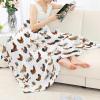 AFPANQZ Chicken Printed Super Soft Fuzzy Faux Fur Reversible Flannel Throw Blanket for Sofa, Couch and Bed - Plush Blanket Funny White 44.8x60inch view 3