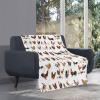 AFPANQZ Chicken Printed Super Soft Fuzzy Faux Fur Reversible Flannel Throw Blanket for Sofa, Couch and Bed - Plush Blanket Funny White 44.8x60inch view 4