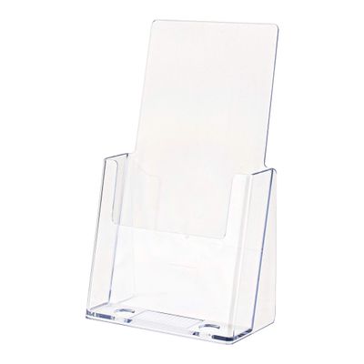 Marketing Holders 12 Pack Brochure Holder for 6" Flyers Clear Acrylic Countertop Literature Organizer Space Saving Slant Back Leaflet Dispenser for Offices Retail Shops and Restaurants