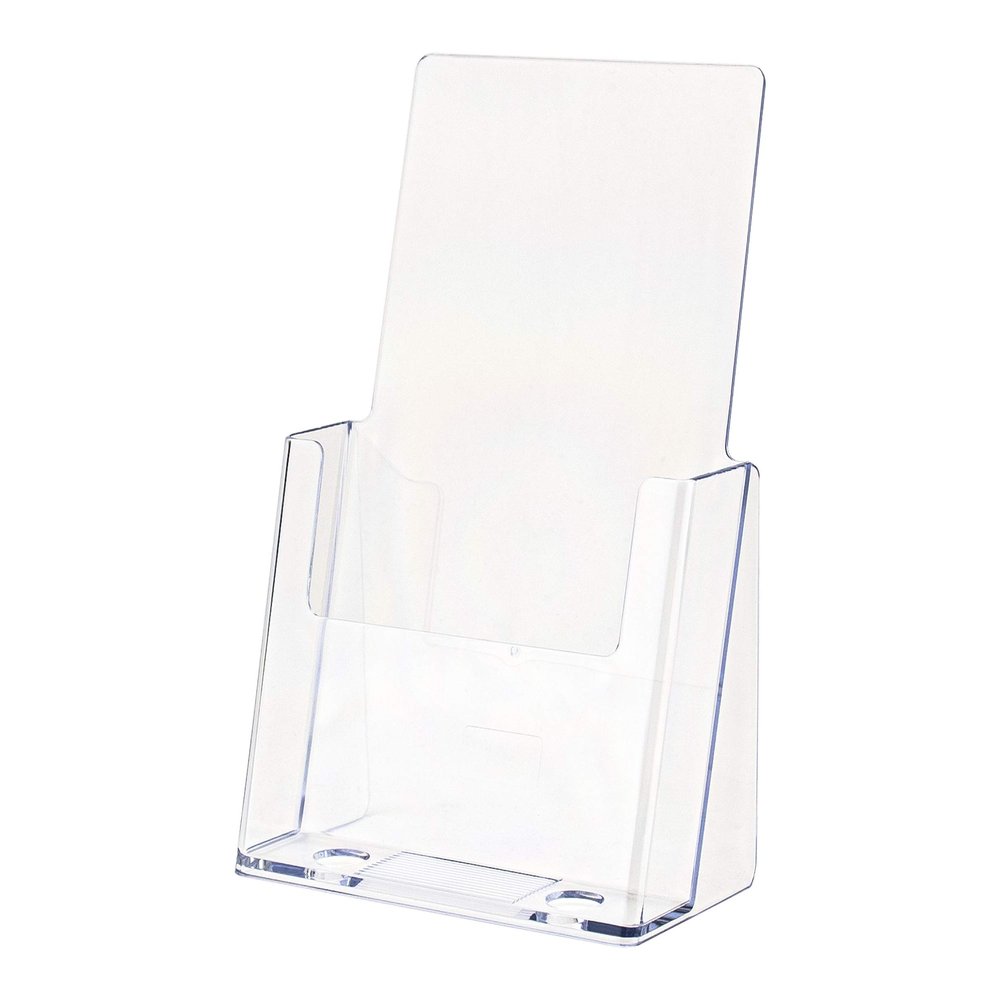 Marketing Holders 12 Pack Brochure Holder for 6" Flyers Clear Acrylic Countertop Literature Organizer Space Saving Slant Back Leaflet Dispenser for Offices Retail Shops and Restaurants