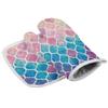 Crystal Emotion Kitchen Oven Mitts and Pot Holders Sets,Zen Stones and Flowers Tropical Ocean Heat Resistant Oven Gloves and Potholders Hot Pads Set Non-Slip Mittens for Cooking BBQ Baking Grilling view 1