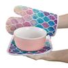 Crystal Emotion Kitchen Oven Mitts and Pot Holders Sets,Zen Stones and Flowers Tropical Ocean Heat Resistant Oven Gloves and Potholders Hot Pads Set Non-Slip Mittens for Cooking BBQ Baking Grilling view 2