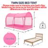 LEEDOR Mosquito Net Bed Tent Canopy Indoor Tent Privacy Bed Fort Dream Tent for Kids or Adult Pink Twin 75 X 39 X 47H'' (Mattress Not Included) view 2