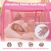 LEEDOR Mosquito Net Bed Tent Canopy Indoor Tent Privacy Bed Fort Dream Tent for Kids or Adult Pink Twin 75 X 39 X 47H'' (Mattress Not Included) view 3
