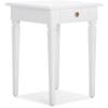 Finch Atwood Bedside Table with Drawer, Small Side End Accent Nightstand for Bedroom or Living Room Sofa, Fully Assembled, White view 1